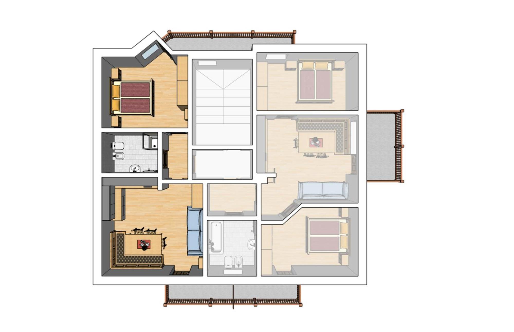 Apartment Fedares La Valle Eksteriør billede